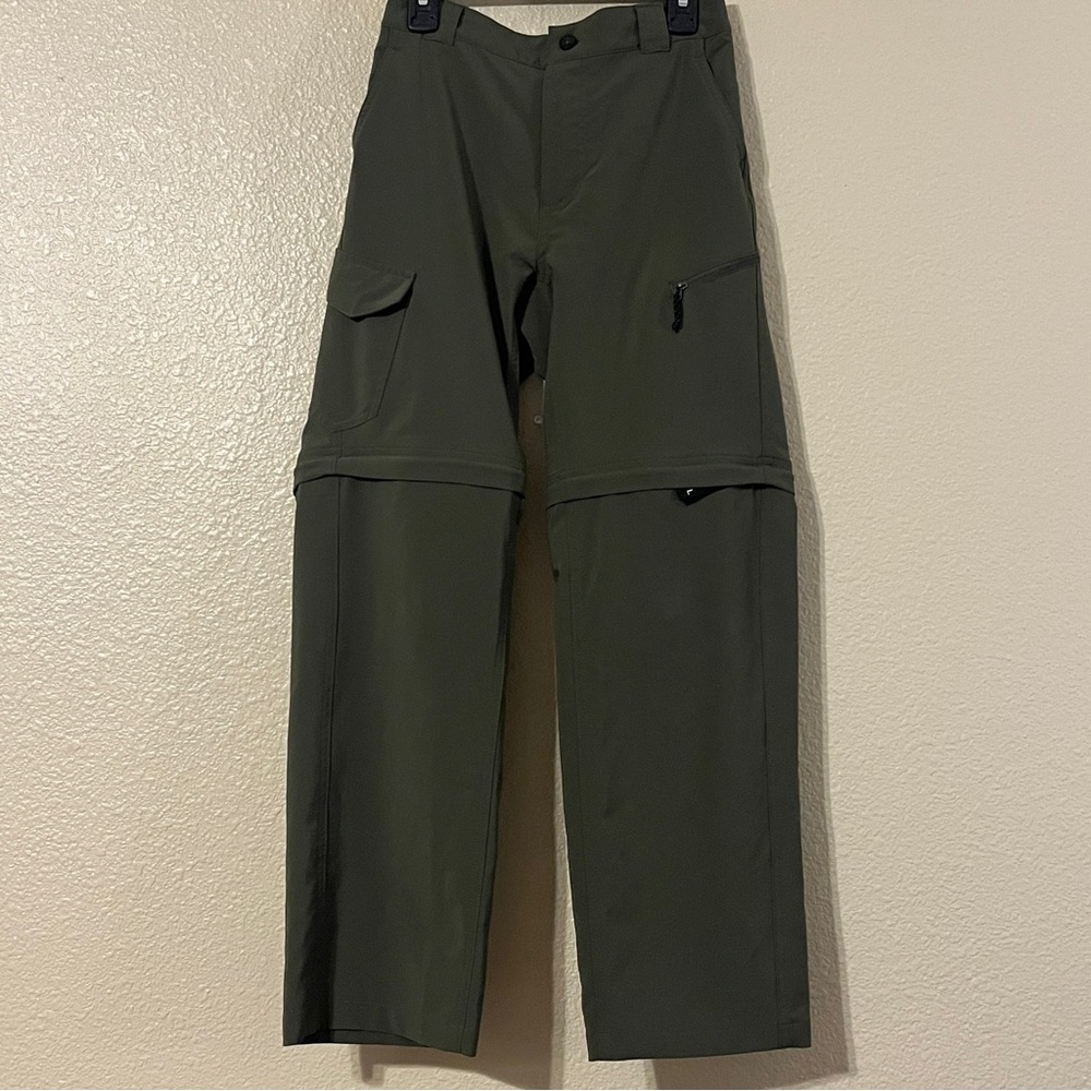 Magellan Outdoors Boy’s M (10-12) Olive Green Convertible Cargo Pants